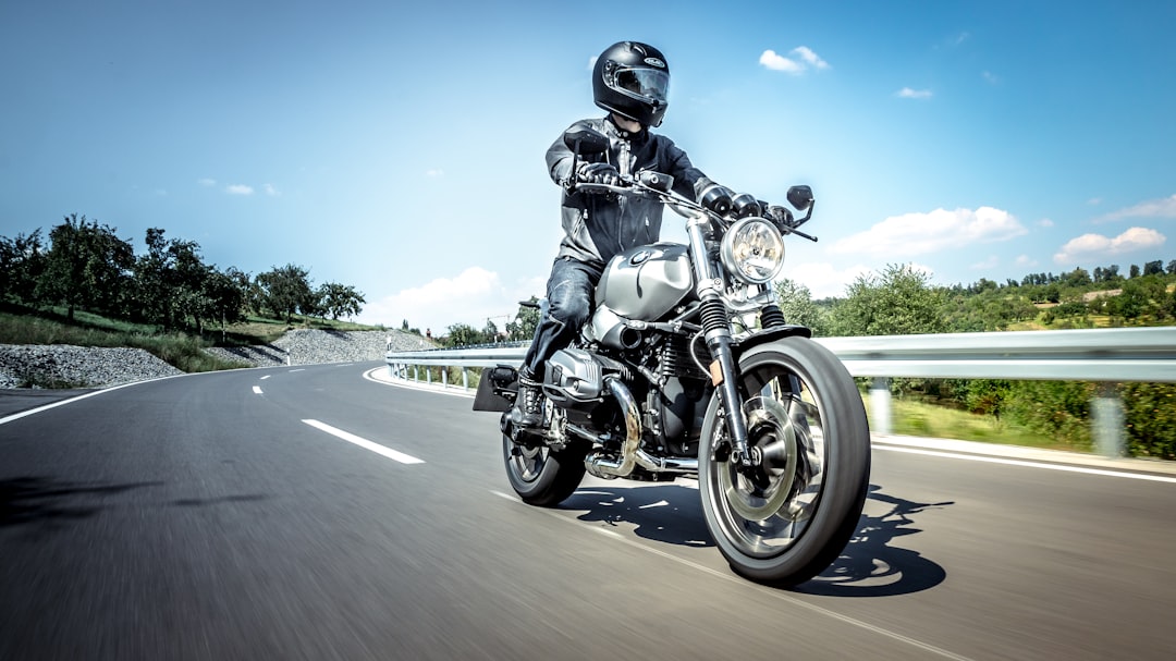 Driving the beautiful R NineT on a wonderful and sunny day.